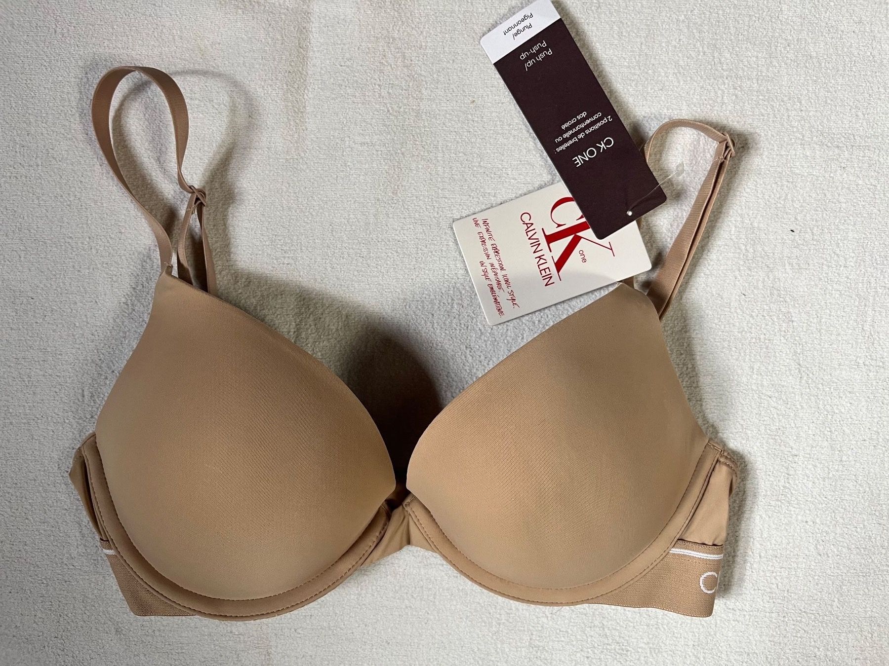 Calvin Klein Altra biancheria intima: Push-Up BH Calvin Klein, Grösse 70C, Farbe Nude – Nuovo e nell'imballaggio originale da Rudolfstetten venduto da gst_g7xl 2
