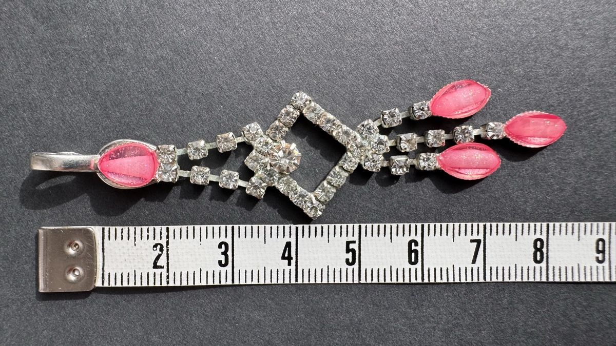 Anhänger: Anhänger Modeschmuck mit Glassteinen rosa – Gebraucht aus HORGEN von vladibarca10 2