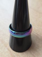 Ring aus Metall Regenbogenfarben Gr.24/64