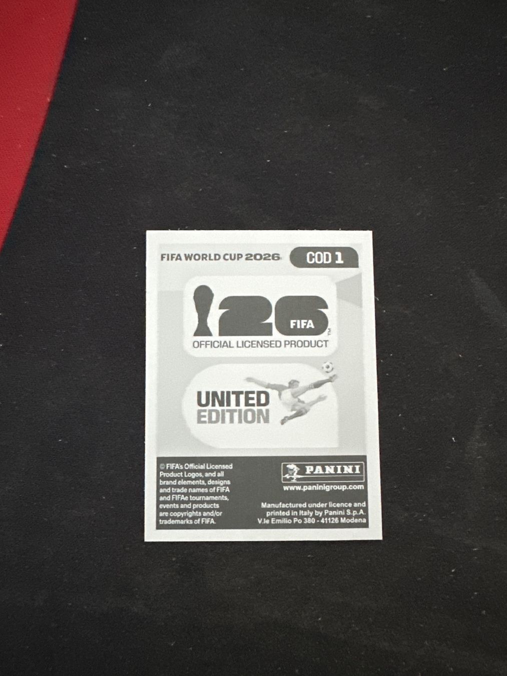 Panini Carte collezionabili: Panini FIFA WM 2026 Sticker - COD 1 – Usato da Sulz AG venduto da DealWerk 1
