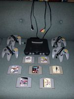 Nintendo 64 / N64 mit 4 Controllern und 7 Spielen