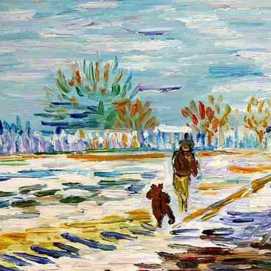 Riproduzioni & Creazioni: Vincent van Gogh - Landschaft mit Schnee – Nuovo (secondo la descrizione) da Larnaca venduto da KunstDepot24 1