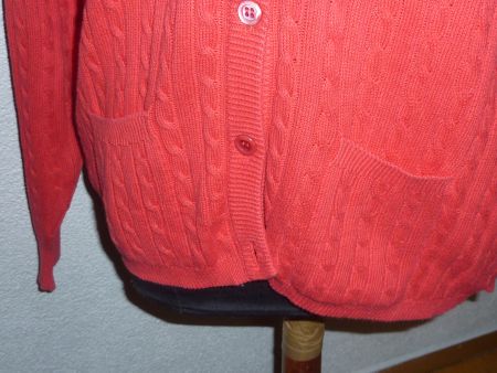 gilet rouge  coton taille L marque MONN Scotland pour femme