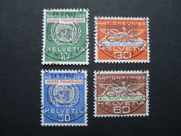 1962 ONU Nr. 34-37 mit ET-Vollstempel