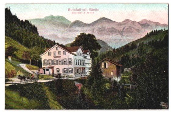 Ansichtskarten: Relief-AK Säntis, Hotel Rossfall, Bes.  – Gebraucht aus Berlin von bartko-reher