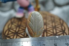 Polychrom Jaspis    Blatt Geschnitzt  Cabochon   Ab 1.-