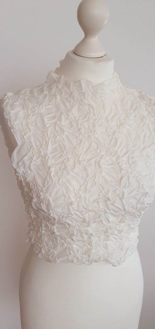 Zara Top: Top weiss, Baumwolle Gr XS/S – Usato da Stansstad venduto da InStyle8 8