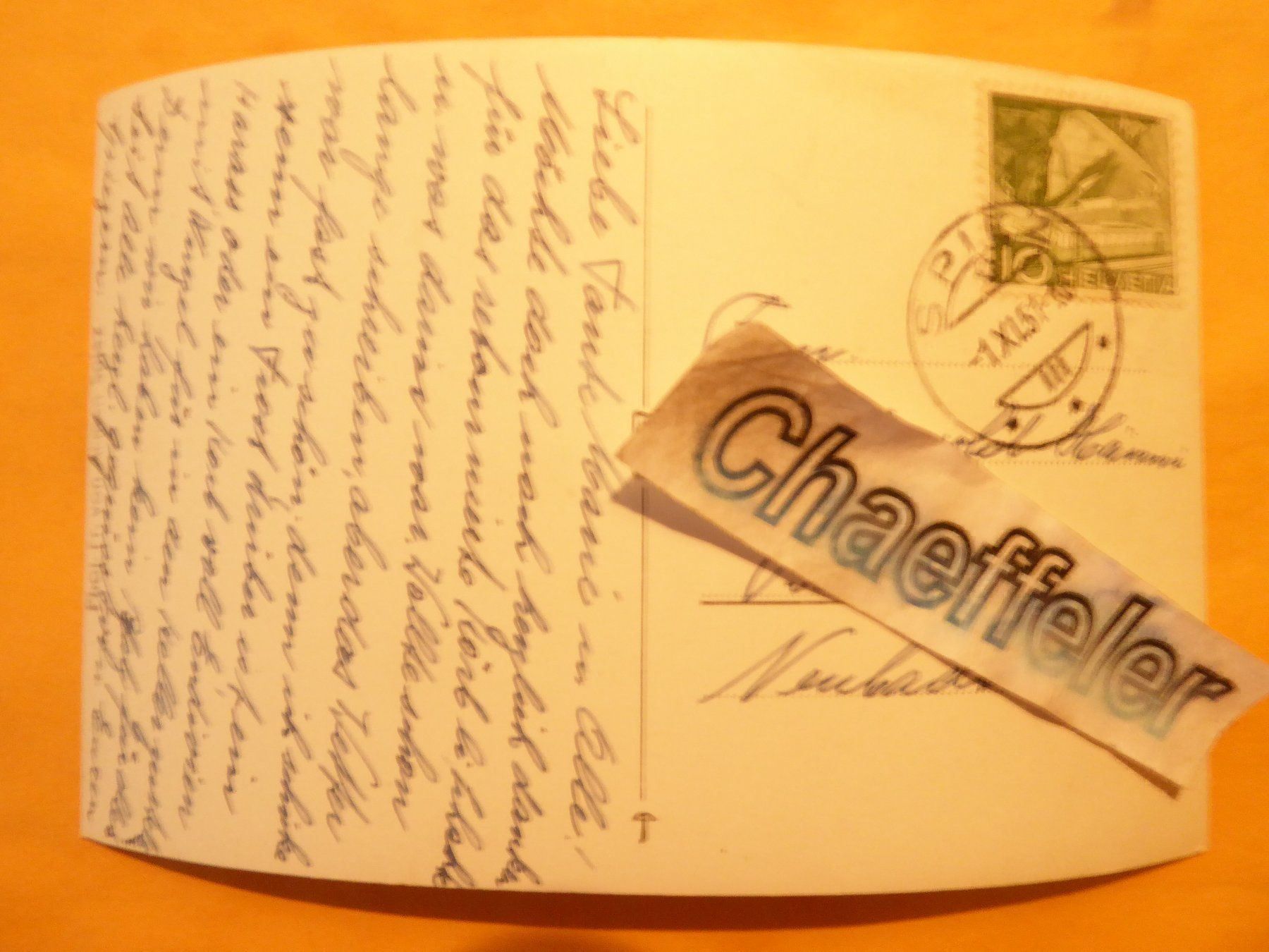 Cartoline postali: 70  Spiez   1951 – Usato da Zürich venduto da Chaeffeler 1
