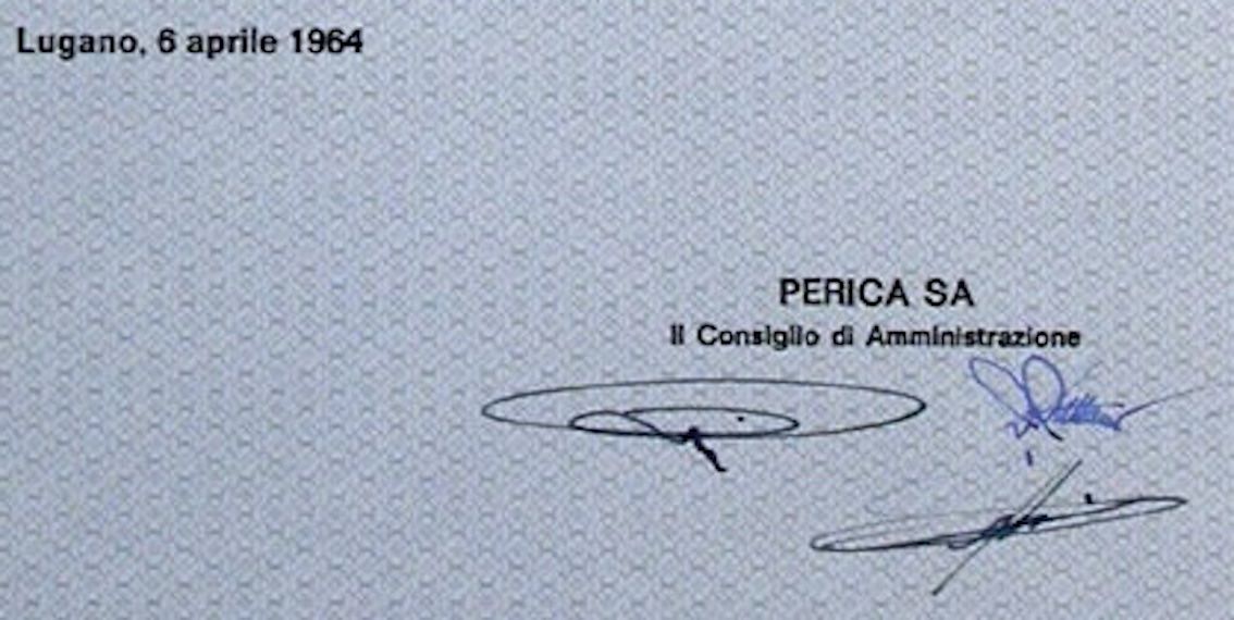 Documents: Perica SA, Lugano - 1964 – D'occasion à Solothurn par Sgasche 1
