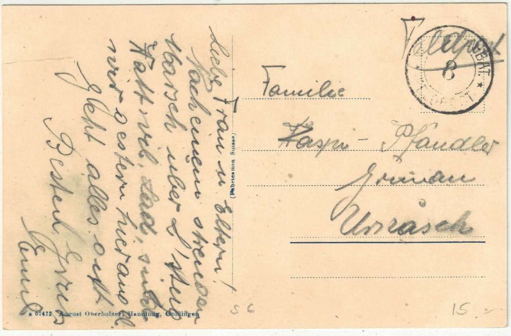 Cartoline postali: Goldingen - Dorfpartie – Usato da Ettingen venduto da Kartenplanet 1