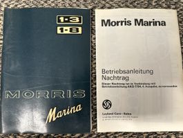 Morris Marina Betriebsanleitung Nachtrag 1-3 1-8 guter Zusta