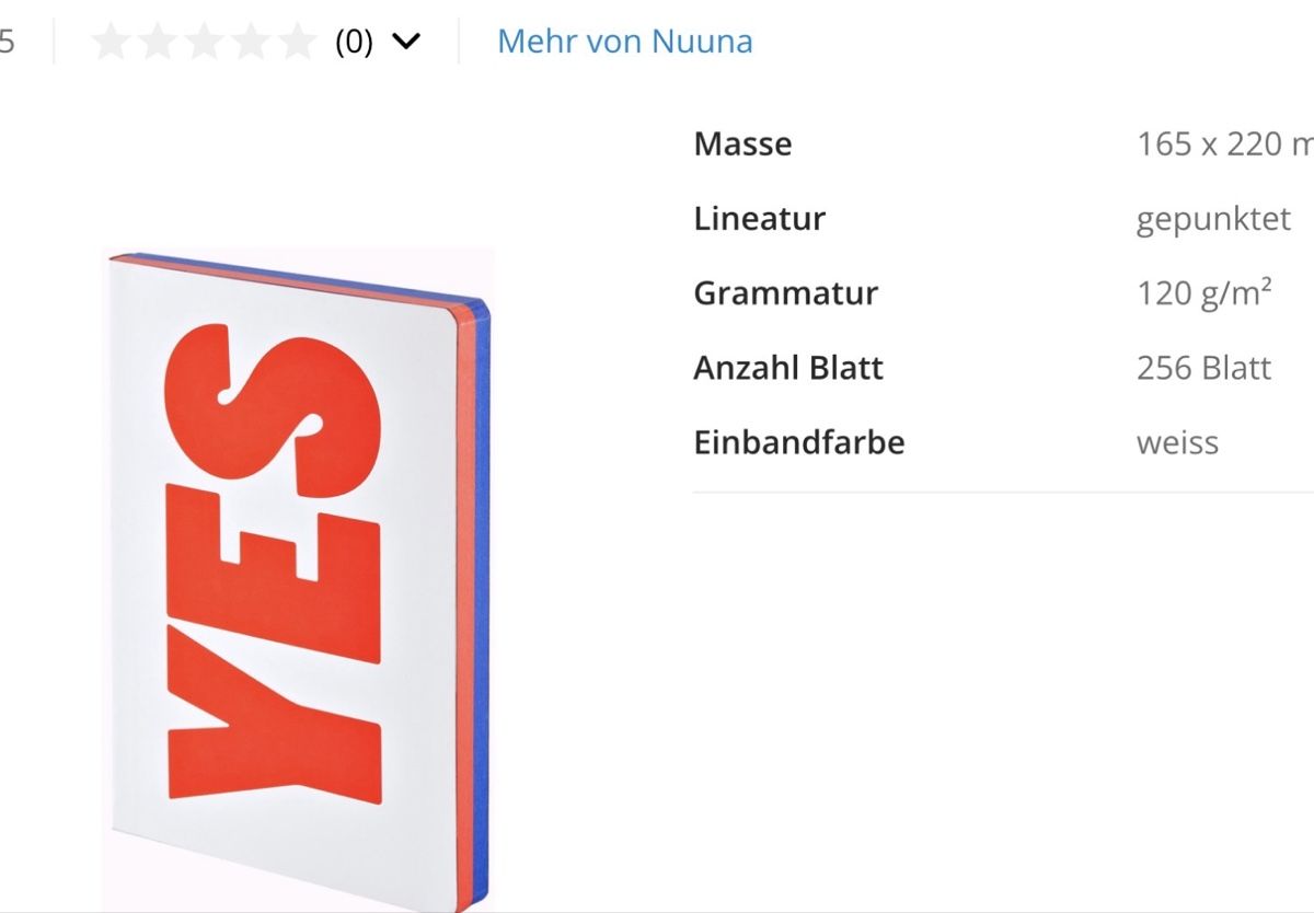 Blocchi: nunna Notebook Yes/No – Nuovo (secondo la descrizione) da Schaffhausen venduto da christamawe 5