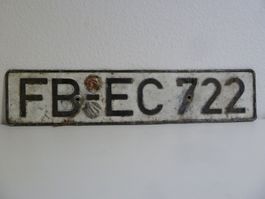Nummernschild / Auto / Kfz-Kennzeichen Deutschland FB-EC 722
