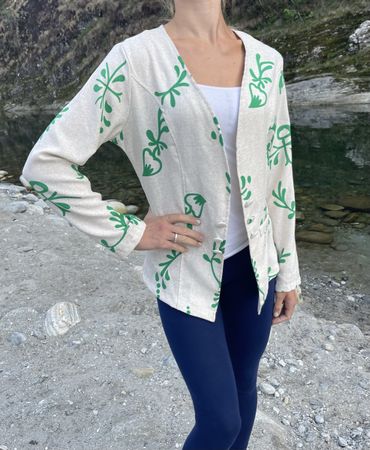 Chic Blazer di cotone -tg M/L-ideale per autunno 