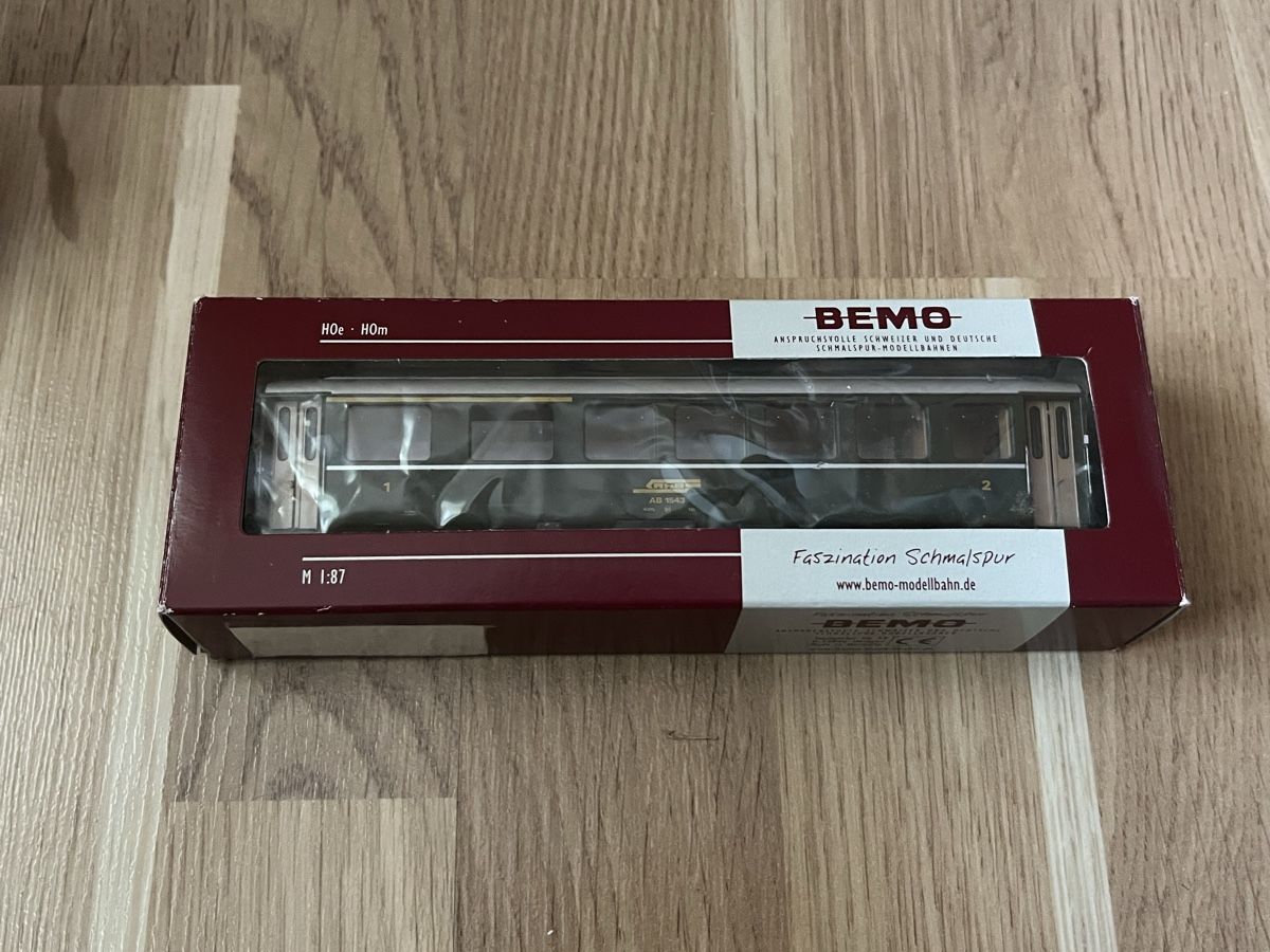 Bemo Modelleisenbahnen: Bemo 3256 113 RhB AB 1543 – Gebraucht aus Blonay von babast_ 1
