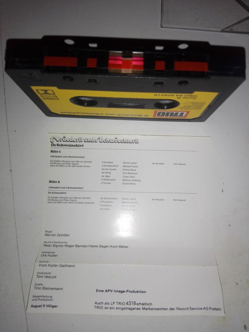 Musicassette: s'Brüederli und s'Schwöschterli & De Schweinehirt    ©'Trio – Usato da St.Gallen venduto da elk2022 3