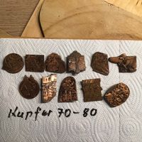 BaslerFasnachtsplaketten Kupfer mit Original Nadel 1970-1980
