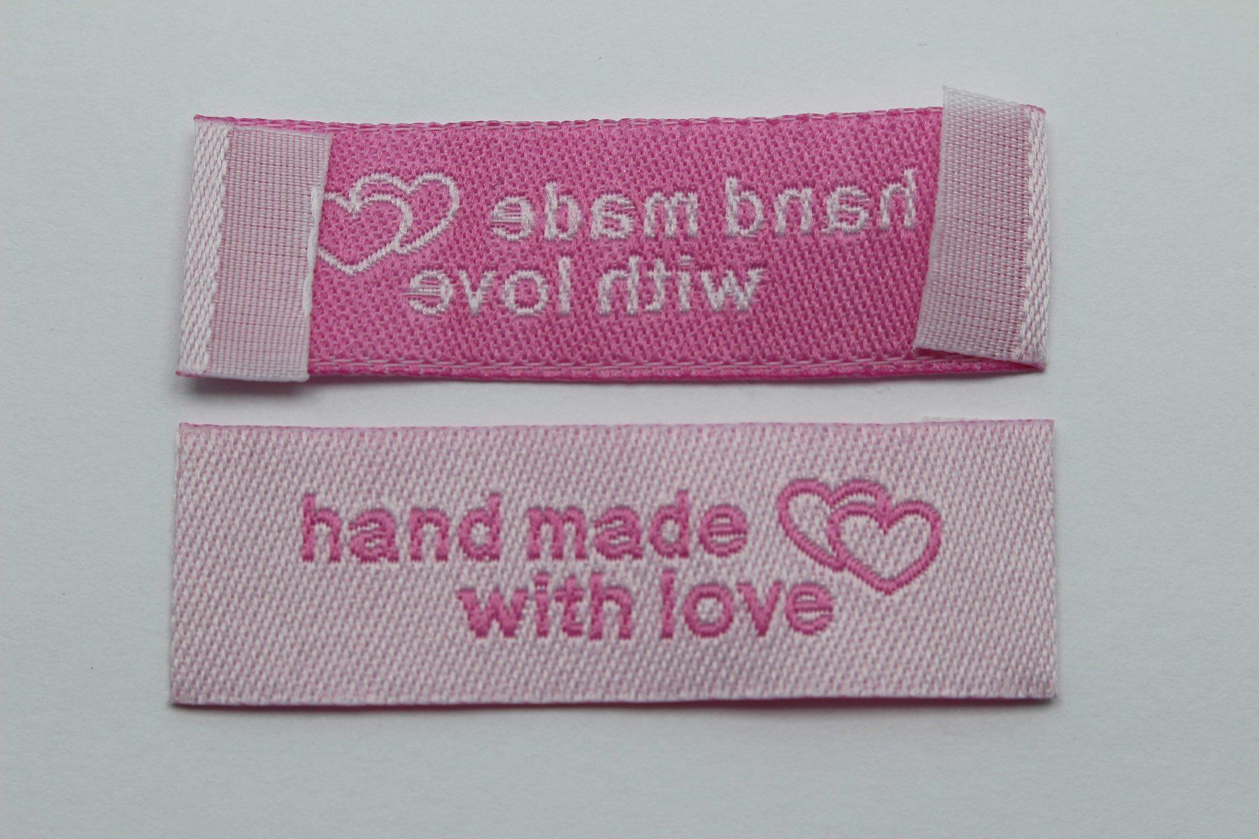Toppe: Label "Hand made with love" rosa (1 Stück) – Nuovo e nell'imballaggio originale da Zollikofen venduto da Blackie 3