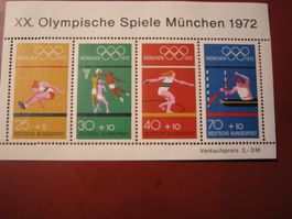 1972, XX. OLYMPISCHE SPIELE MÜNCHEN 1972, BLOCK, POSTFRISCH