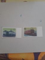 Lot de 2 timbres Japon, trains électriques, année 62!
