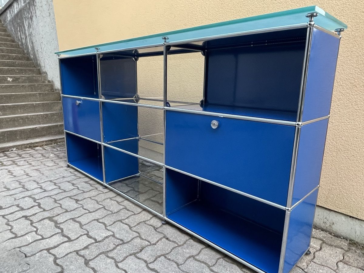Cassettiere: USM Haller Sideboard Enzianblaue 3x3 – Usato da Dietikon venduto da Kumar_Occasionen 1