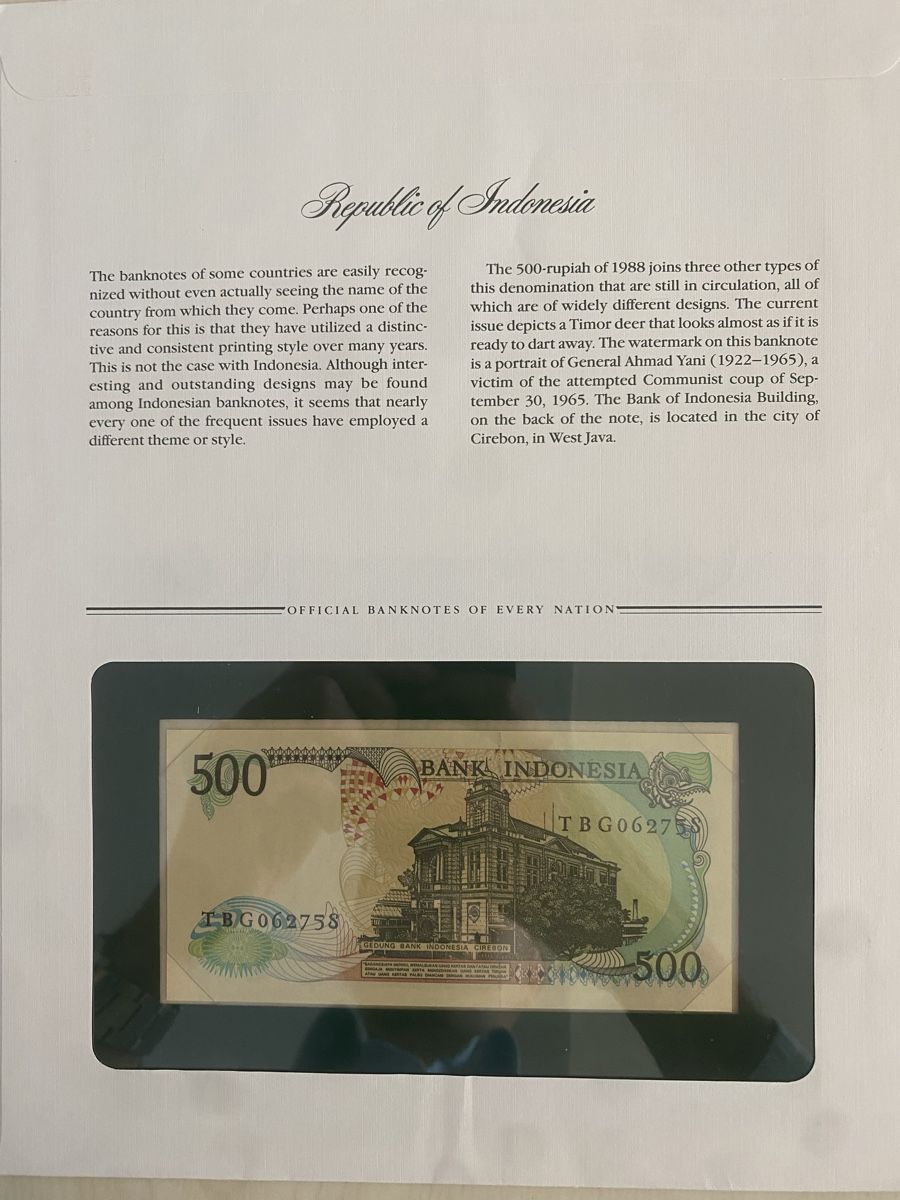 Banconote: Banknotenbrief Indonesia – Nuovo (secondo la descrizione) da Muralto venduto da Alex1912 1