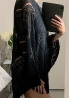 NEU Maje Poncho Spitzen Fransen Gothik Boho Festival NP 450