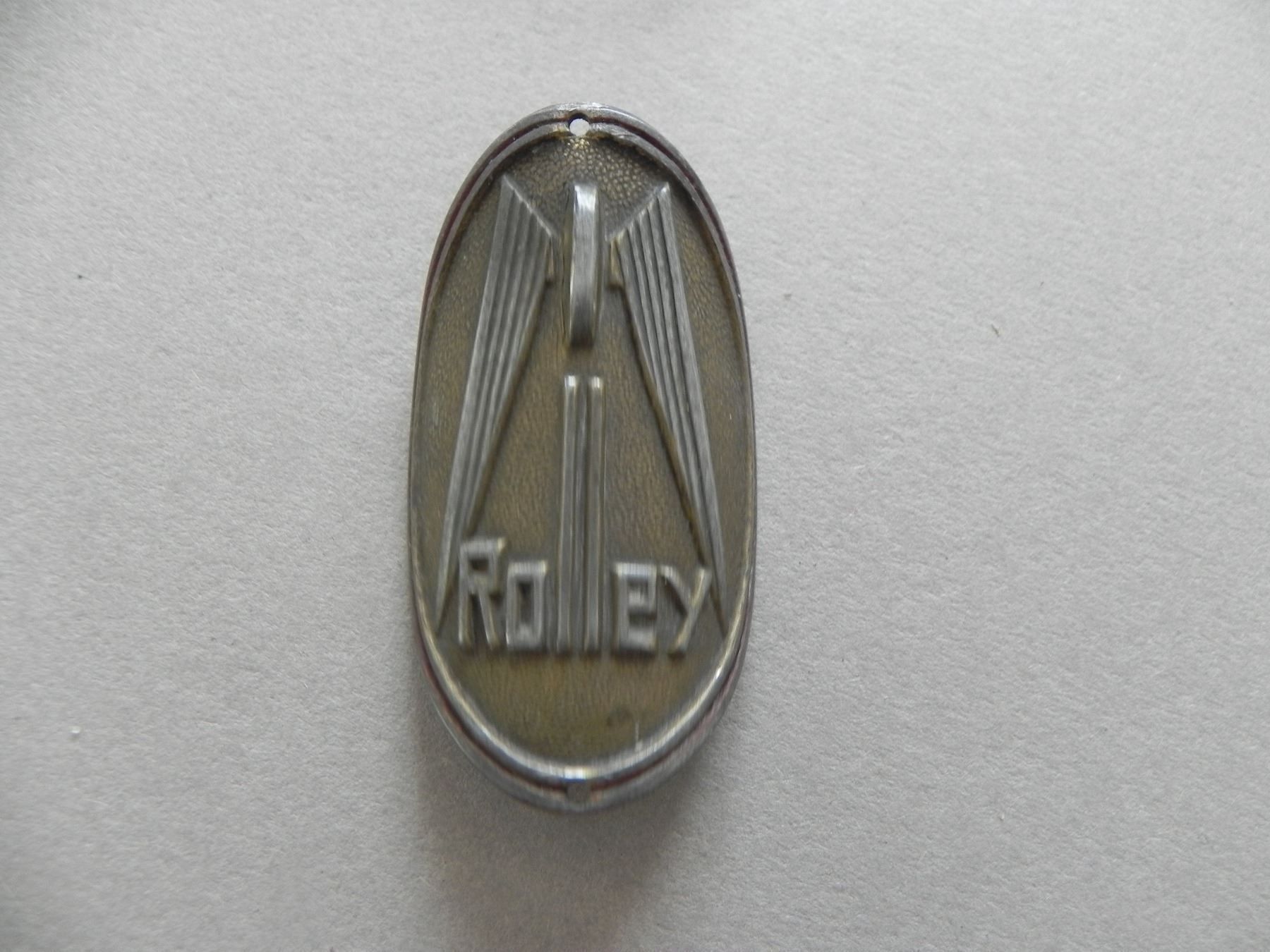 Schilder: Rolley Velo Rad Marken Emblem Guss – Gebraucht aus Siebnen von krimsie