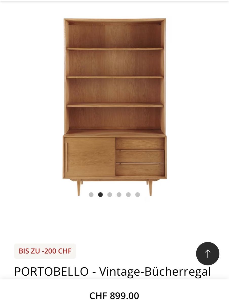Scaffali: PORTOBELLO Vintage Bücherregal Eichenholz – Usato da Kilchberg ZH venduto da MaM82