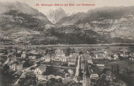BE 193 Meiringen mit Well- und Wetterhorn, ≈ 1920