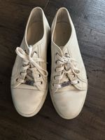 Gucci Sneakers weiss Leder flach gebrauchter Zustand
