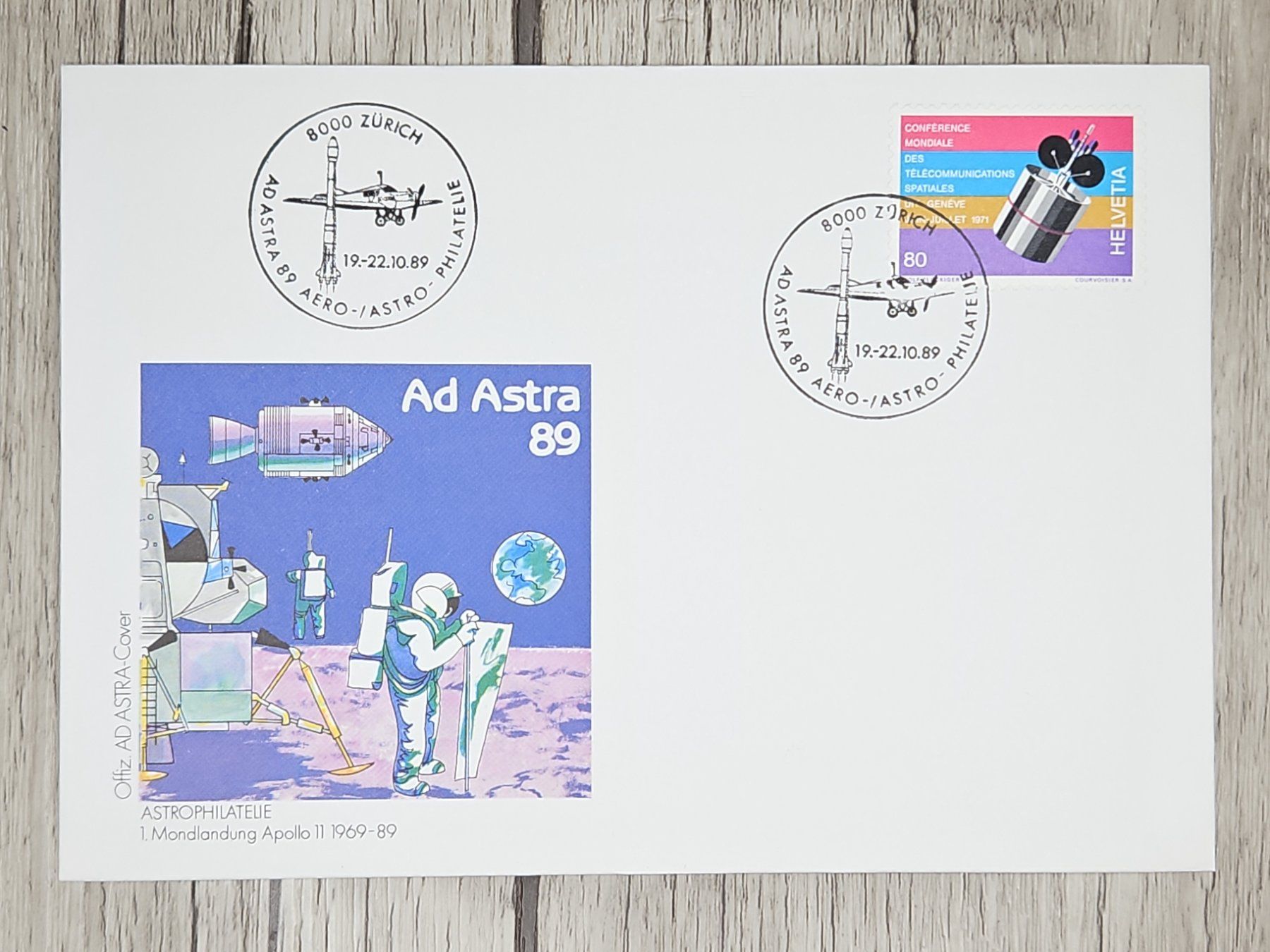 Tutti i francobolli: CL09 Enveloppe + Timbre Suisse 1989 – Usato da Cousset venduto da Patrick_Collections