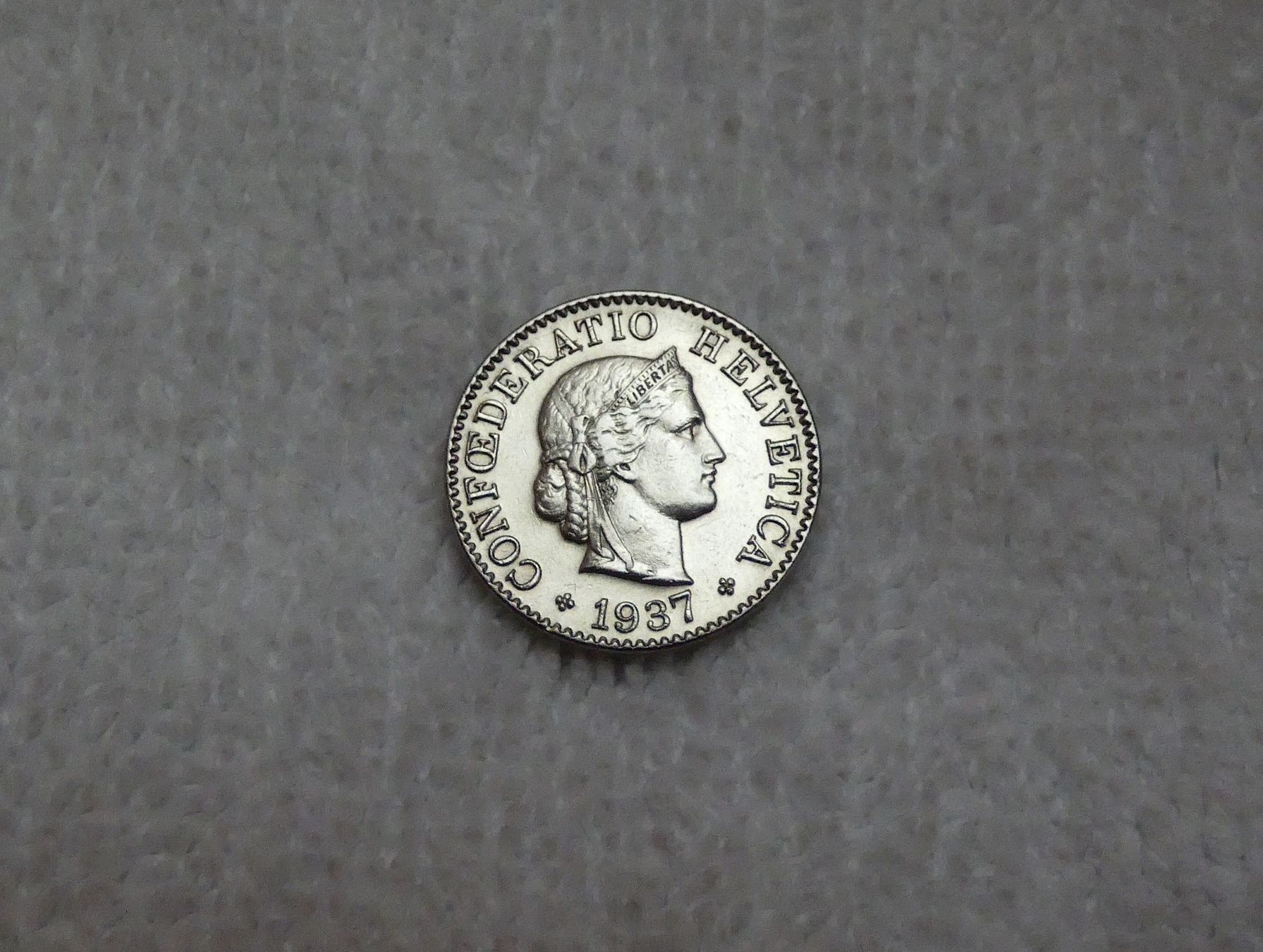 Tutti le monete: 5 centimes/rappen 1937 – Usato da Nyon venduto da Ilmi09