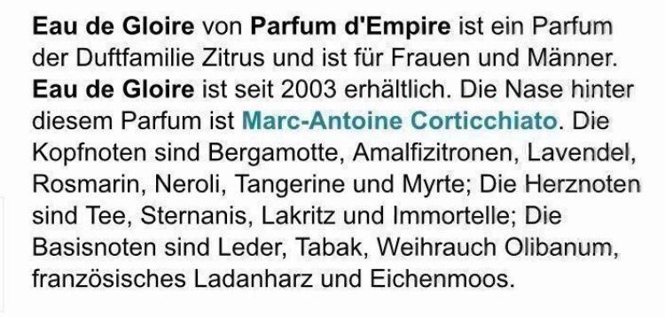 Profumi & Eau de Toilette: d’ Empire Eau de Gloire 2 ml Abfüllung – Nuovo (secondo la descrizione) da St. Gallen venduto da lfs_nxl8 4