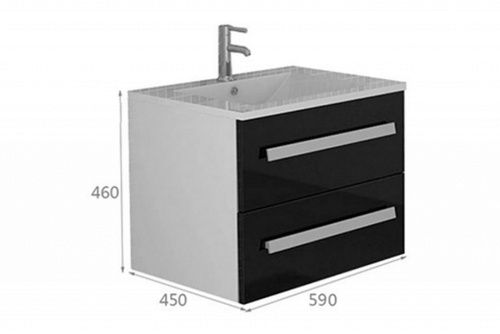 Mobili per bagno: Bad Set AROSA II Badset schwarz Badmöbel – Nuovo e nell'imballaggio originale da Herbertingen venduto da jet-line-e-trade 5