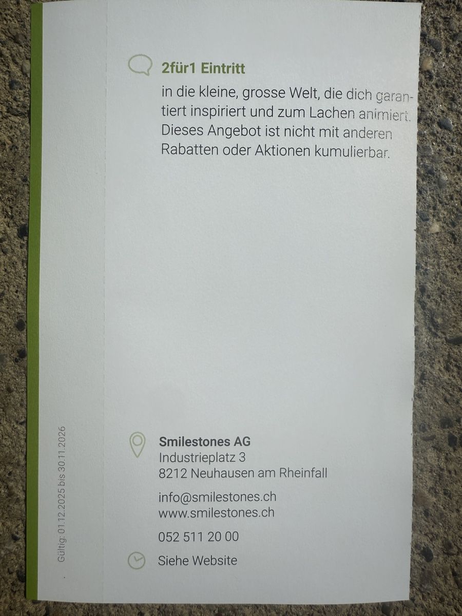 Buoni: 2:1 SMILESTONES MINIATURWELT AM RHEINFALL – Nuovo (secondo la descrizione) da Bözberg venduto da Lilipzl 1