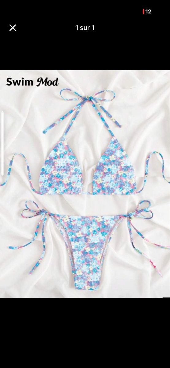 Shein Maillots de bain & Bikinis: Bikini Triangle floral – Neuf (Voir description) à Lausanne par jos_h7ql