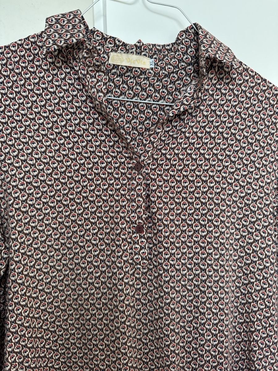 Vestiti: VicVia Bluse Gr. XL, Braun/rot gemustert – Nuovo (secondo la descrizione) da Zürich venduto da Sigeli03 2