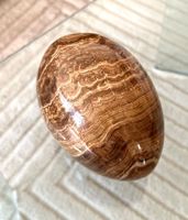 🟢 œuf XL calcite-aragonite bandée onyx-marbre Ei Calcit