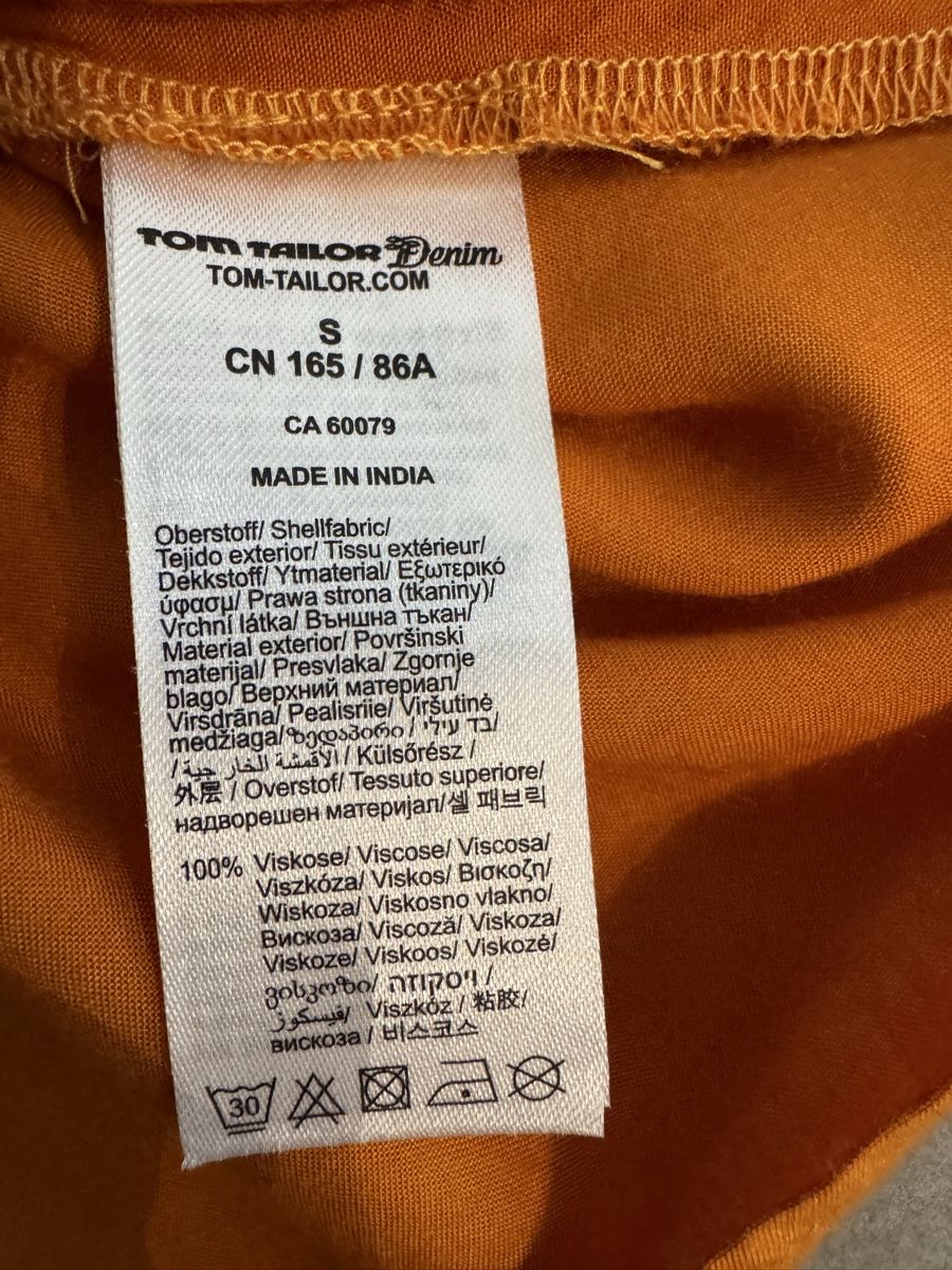 Tom Tailor Camicette: Tom Tailor Bluse in Orange mit Volants, Gr. S – Usato da Frick venduto da Cirilla 4