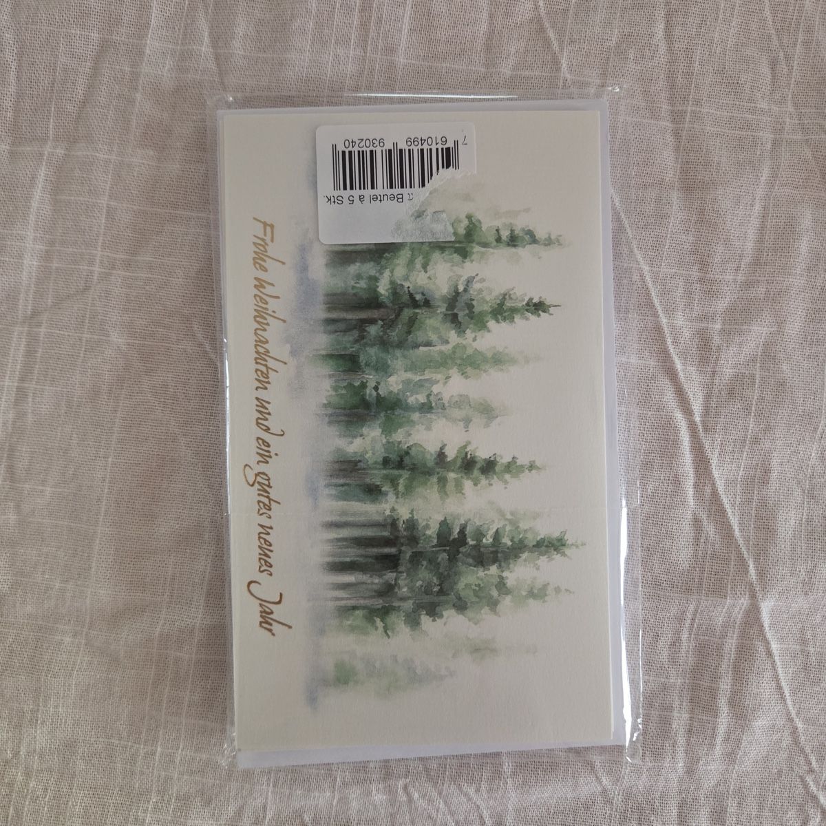 Cartoline: 5 Weihnachtskarten, Tannenzweig, Neu, Originalverpackt – Nuovo e nell'imballaggio originale da Wagenhausen venduto da SalePoint_Privat 1