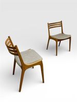 6x dänische Stühle Eiche Korup MidCentury 60s