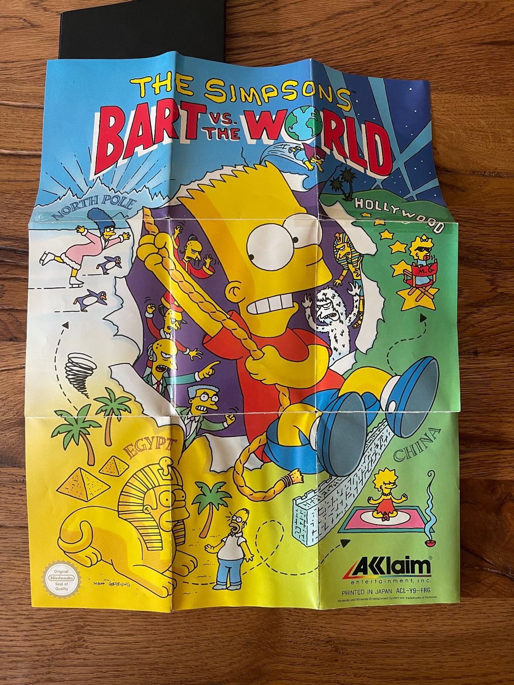Nintendo Giochi: Simpsons Bart vs. the World Nintendo NES mit seltenem Poster – Usato da Zuerich venduto da Dorsi 4