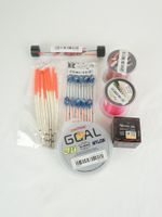 4x Angelschnurrollen und 23x Posen Set