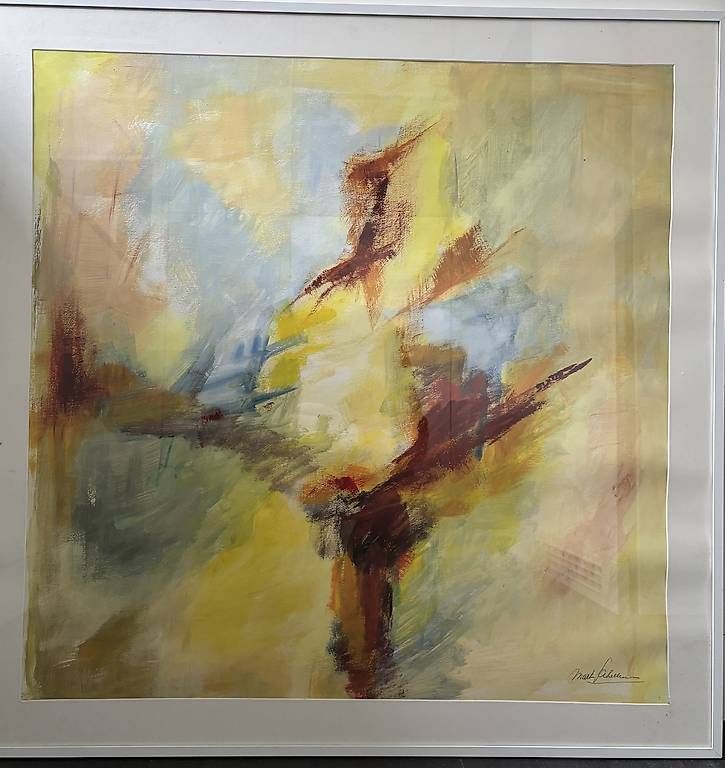 Dipinti: Gemälde, acryl auf Papier inkl. Rahmen. – Usato da Rhäzüns venduto da Bassa2