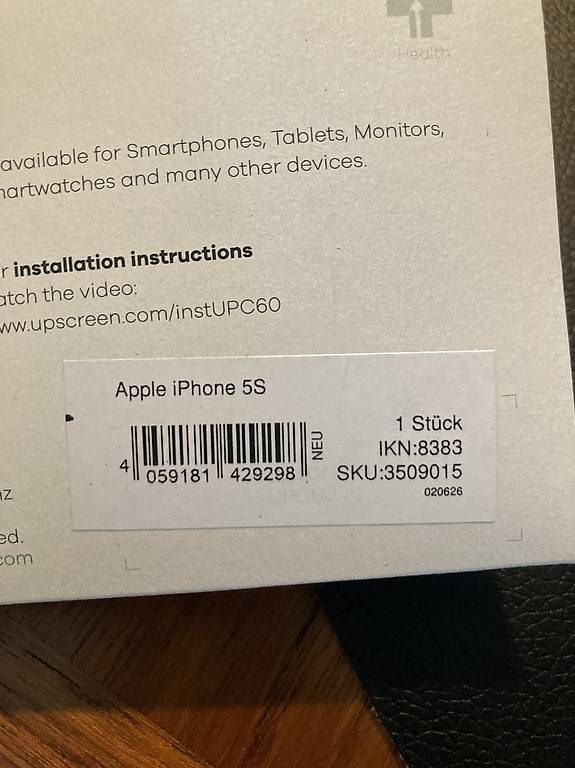 Ritocchi & pellicole di protezione: iPhone 5S Schutzfolie UPSCREEN – Usato da Zürich venduto da BootmakerforKings 1