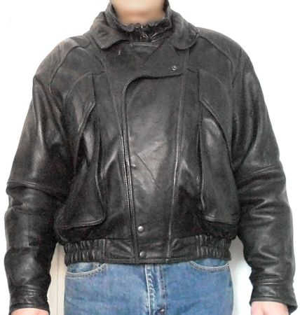 Herren Lederjacke Schwarz