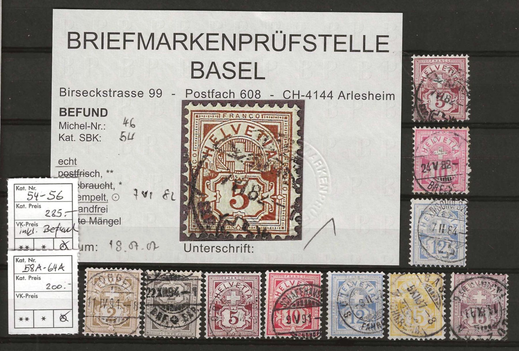 Alle Briefmarken: Lot Ziffermuster 1882 - 1906 : KP 805.-- – Gebraucht aus Gümligen von Geniusbuy
