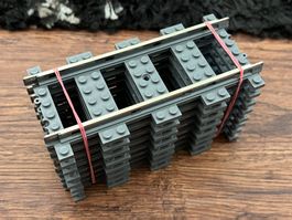 LEGO 9v Schienen Gerade Dark Bluish Gray 8x