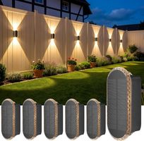 Solar Wandleuchte Aussen Up Down Leuchte 6er Set